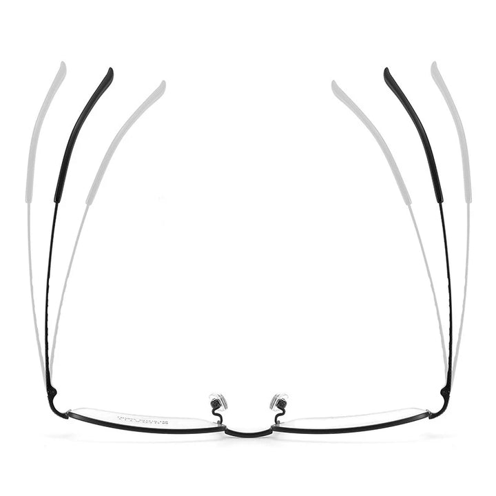 Bclear Men's Semi Rim Big Square Titanium Eyeglasses 7822 Full Rim Bclear