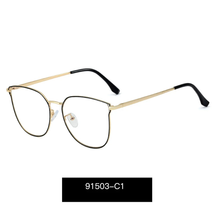 Handoer Women's Full Rim Square Tr 90 Alloy Eyeglasses 91503