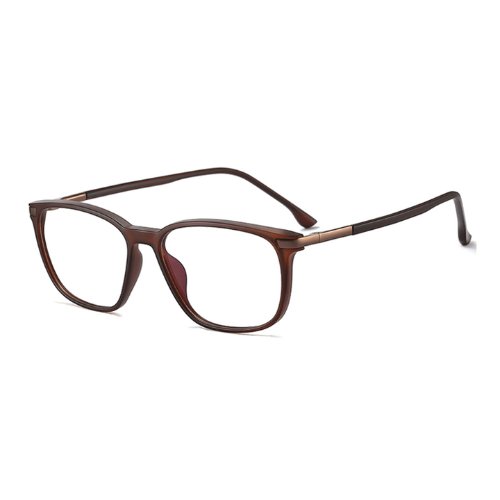 Ralferty Men's Full Rim Square Tr 90 Acetate Eyeglasses F95363 Full Rim Ralferty China C3 Brown