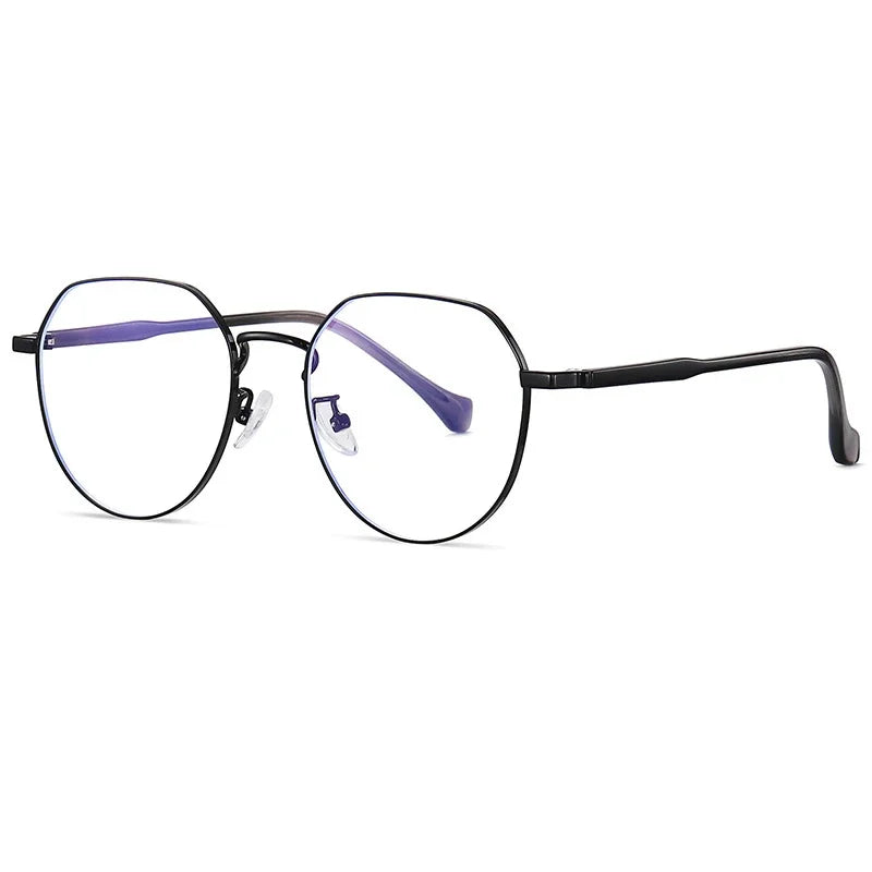 Handoer Unisex Full Rim Flat Top Oval Round Alloy Eyeglasses 79219