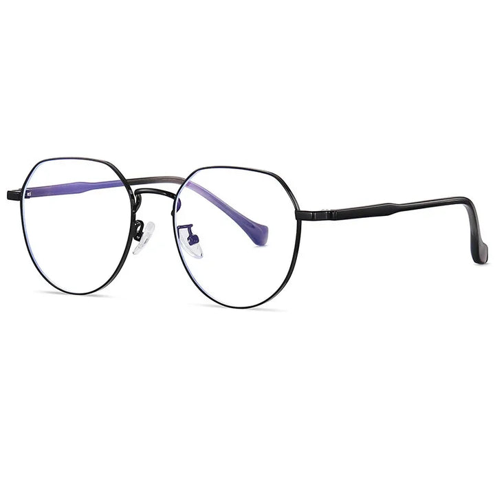 Handoer Unisex Full Rim Flat Top Oval Round Alloy Eyeglasses 79219