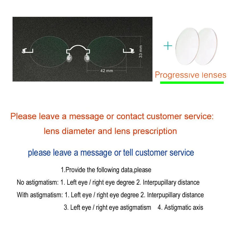 Yujo Unisex Rimless Oval Stainless Steel Custom Eyeglasses Y4233 Rimless Yujo C6 CHINA