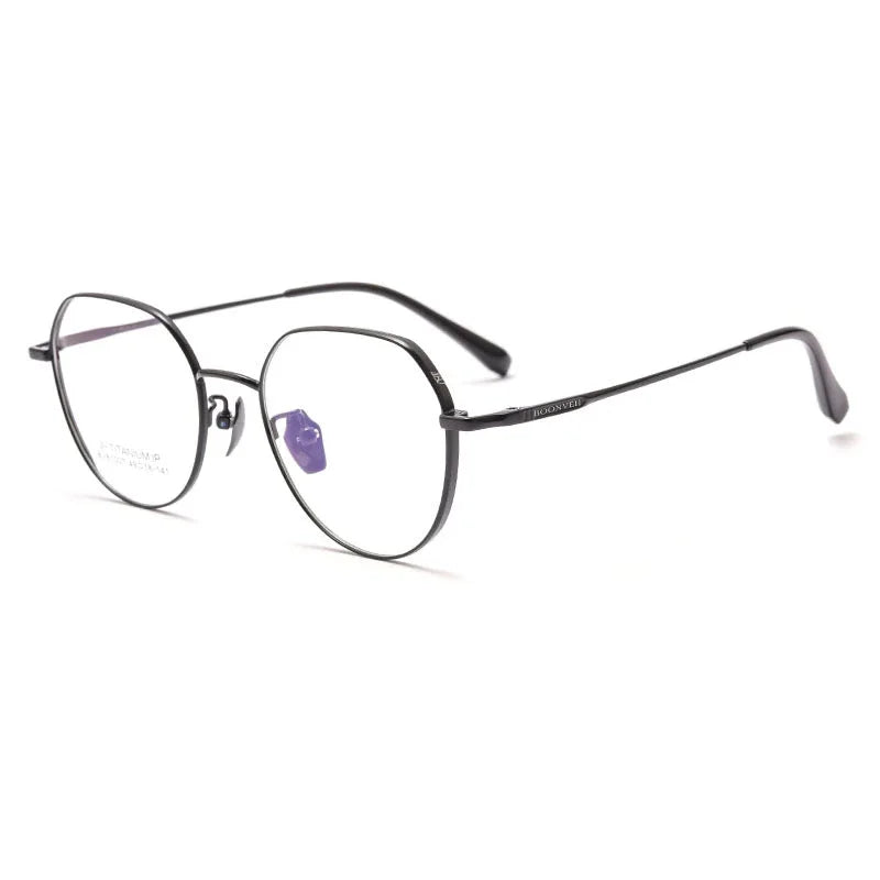 Handoer Women's Full Rim Polygon Titanium Eyeglasses 87007 Full Rim Handoer C1