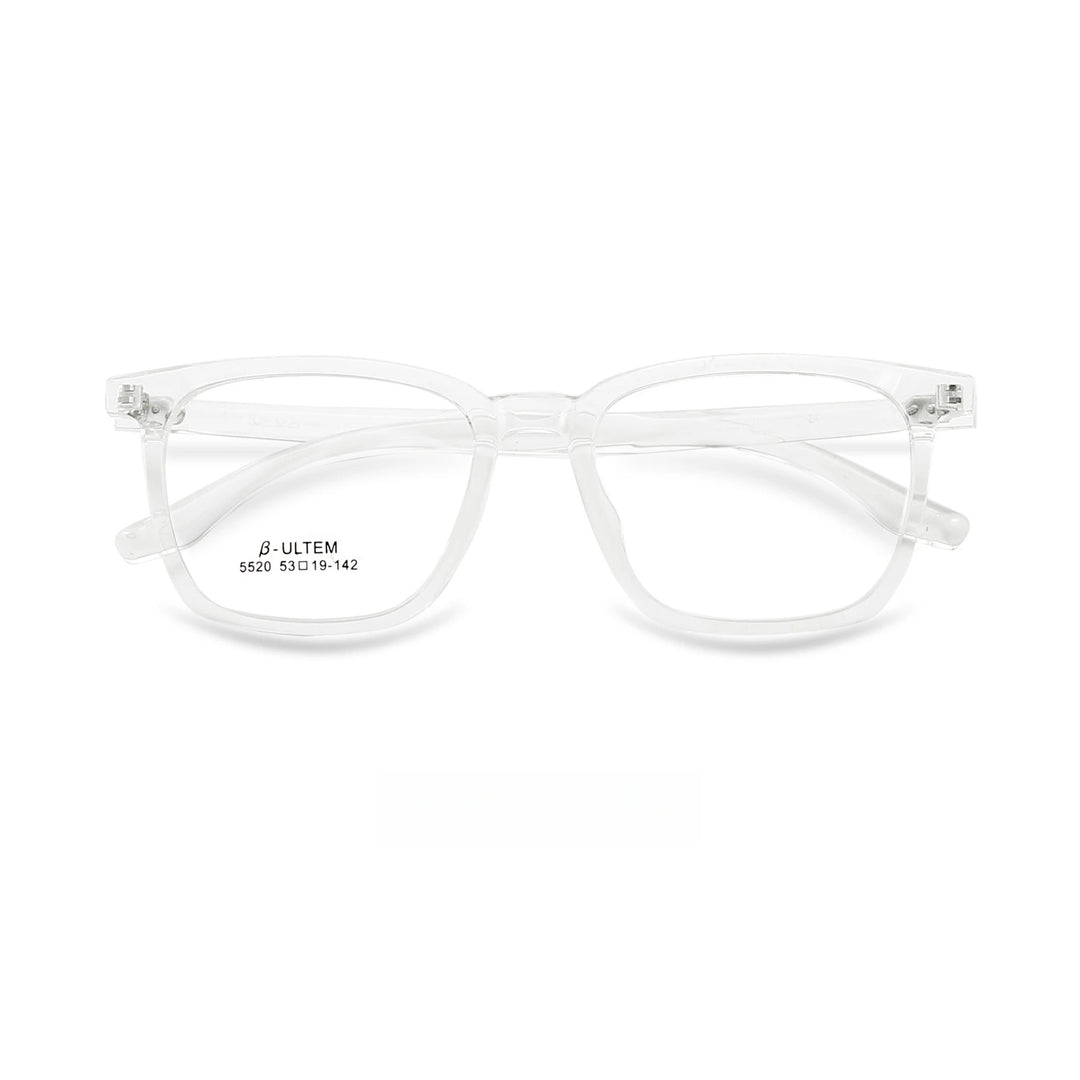 Yimaruli Unisex Full Rim Square Plastic Eyeglasses 5520 Full Rim Yimaruili Eyeglasses Transparent