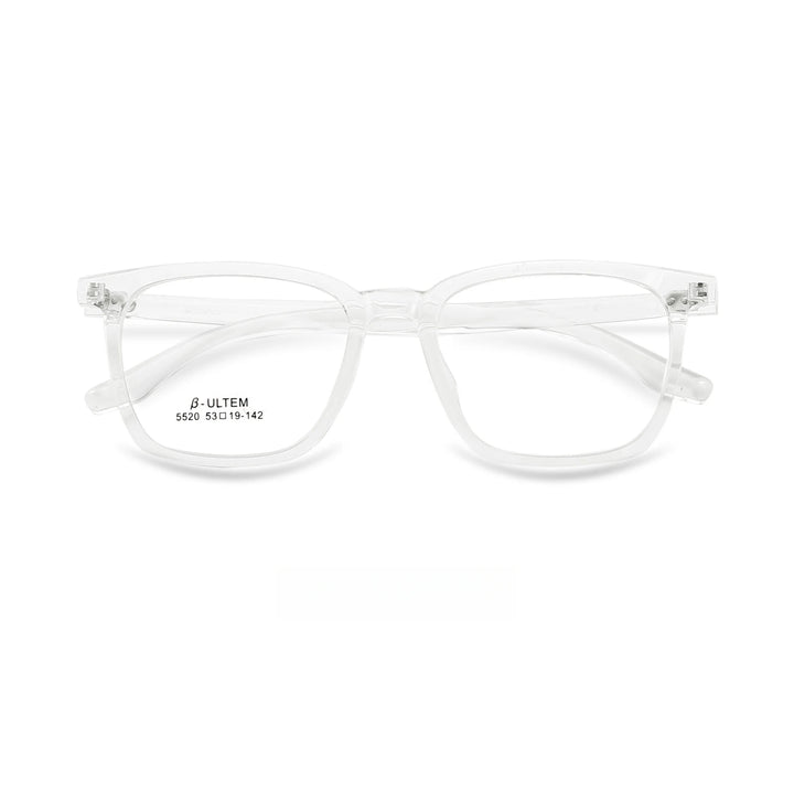 Yimaruli Unisex Full Rim Square Plastic Eyeglasses 5520 Full Rim Yimaruili Eyeglasses Transparent