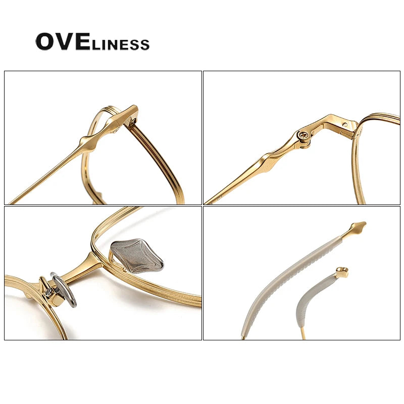 Oveliness Unisex Full Rim Square Titanium Eyeglasses 4118 Full Rim Oveliness