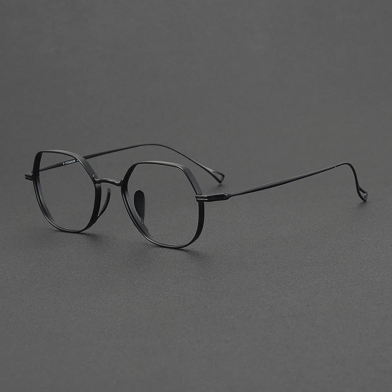 Muzz Unisex Full Rim Flat Top Oval Titanium Eyeglasses 73001