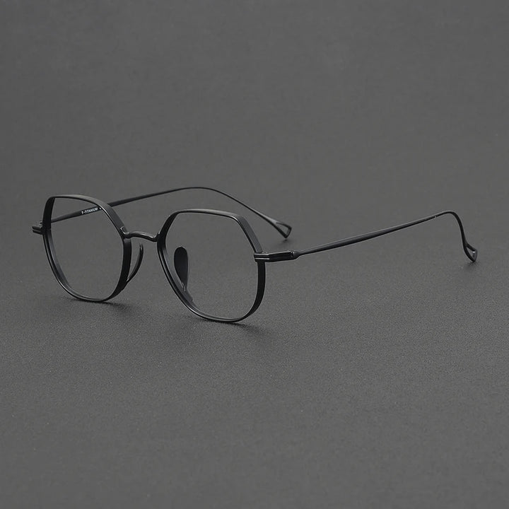 Muzz Unisex Full Rim Flat Top Oval Titanium Eyeglasses 73001