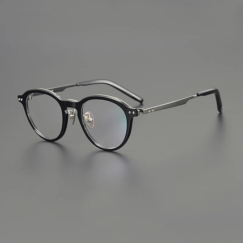 Gatenac Unisex Full Rim Titanium Acetate Eyeglasses Gxyj1194 Full Rim Gatenac