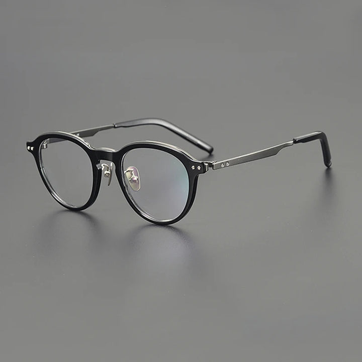 Gatenac Unisex Full Rim Titanium Acetate Eyeglasses Gxyj1194 Full Rim Gatenac