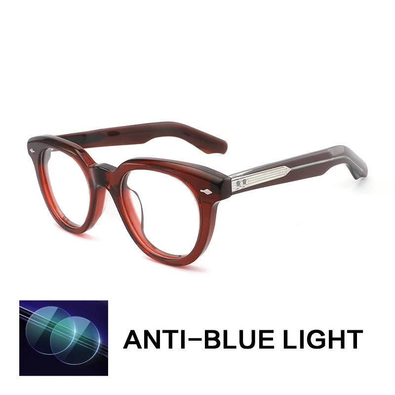 Gatenac Unisex Full Rim Oval Square Acetate Reading Glasses Gxyj91123