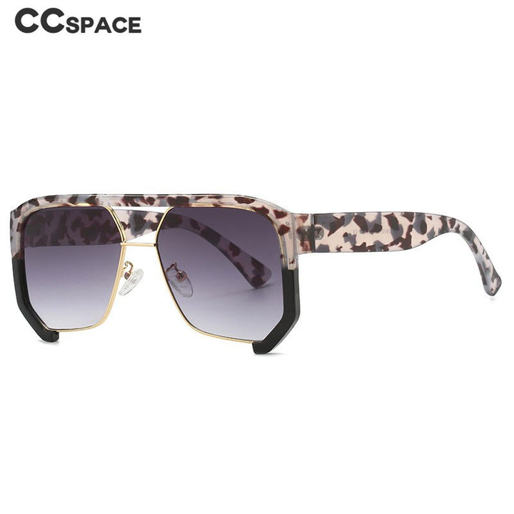CCspace Unisex Semi Rim Square Tr 90 UV400 Sunglasses 56217 Sunglasses CCspace Sunglasses
