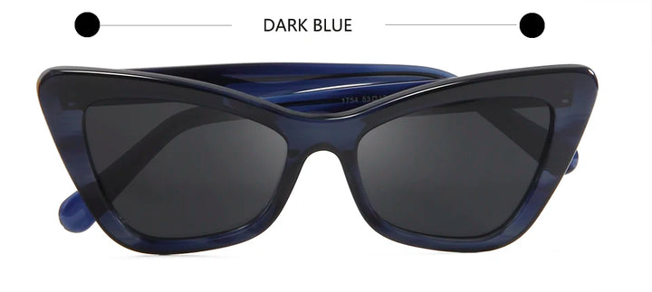 Esnbie Women's Full Rim Square Cat Eye Acetate Sunglasses 23175