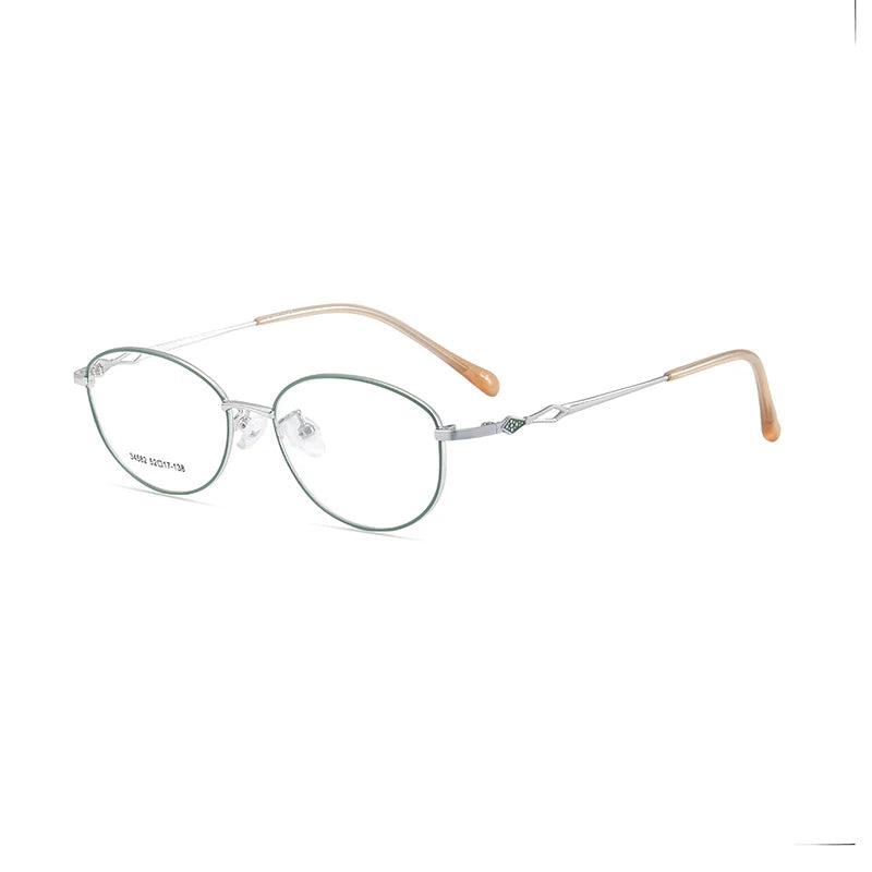 Xbora Unisex Full Rim Oval Square Alloy Eyeglasses 34582