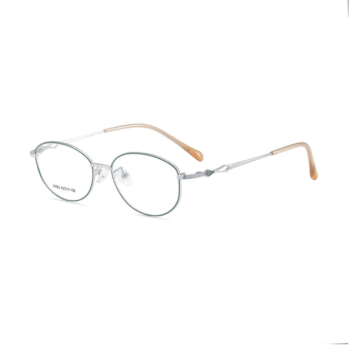 Xbora Unisex Full Rim Oval Square Alloy Eyeglasses 34582