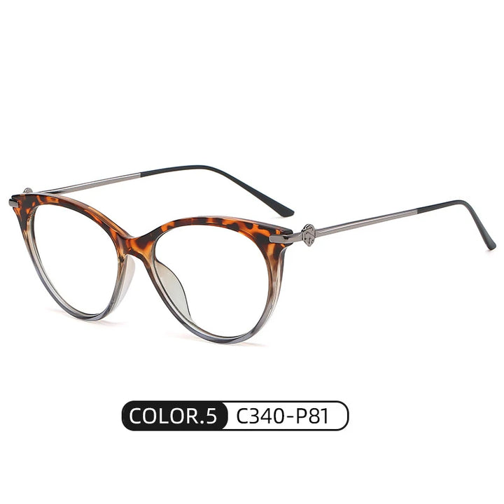 Bclear Women's Full Rim Cat Eye Acetate Alloy Eyeglasses Wd810 Full Rim Bclear C 5