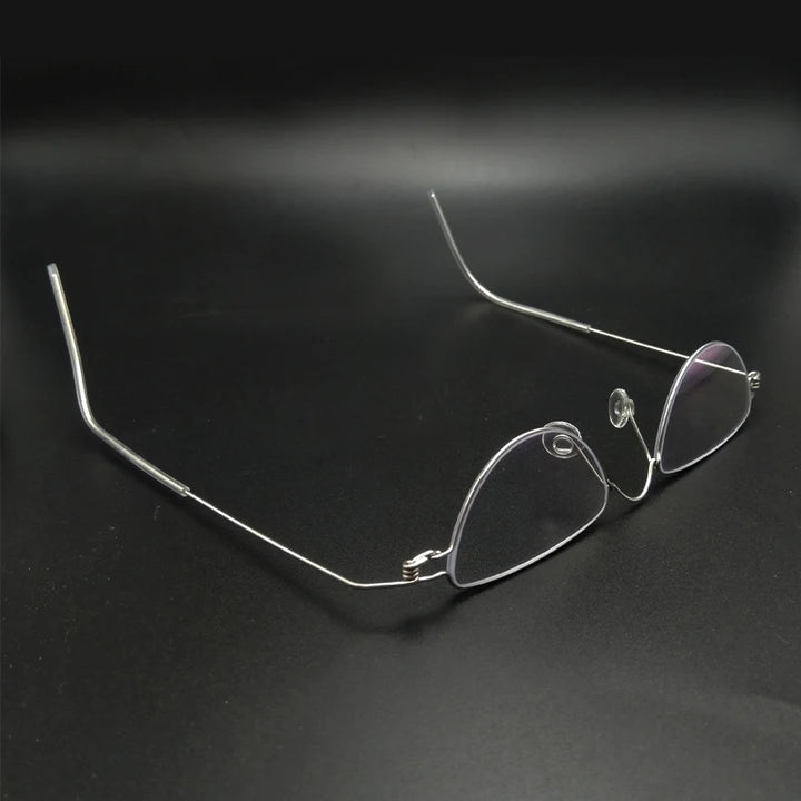 Yujo Unisex Full Rim Flat Top Oval Stainless Steel Custom Eyeglasses Y2645 Full Rim Yujo