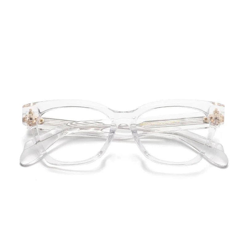 Muzz Unisex Full Rim Square Polygon Thick Acetate Eyeglasses 416764