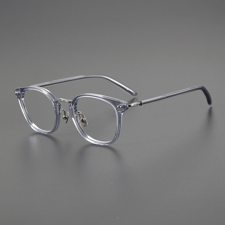 Gatenac Unisex Full Rim Square Acetate Eyeglasses Gxyj1088 Full Rim Gatenac
