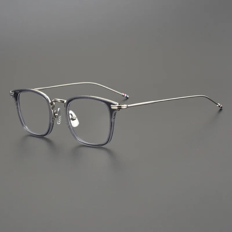 Black Mask Unisex Full Rim Square Alloy Acetate Eyeglasses 905 Full Rim Black Mask