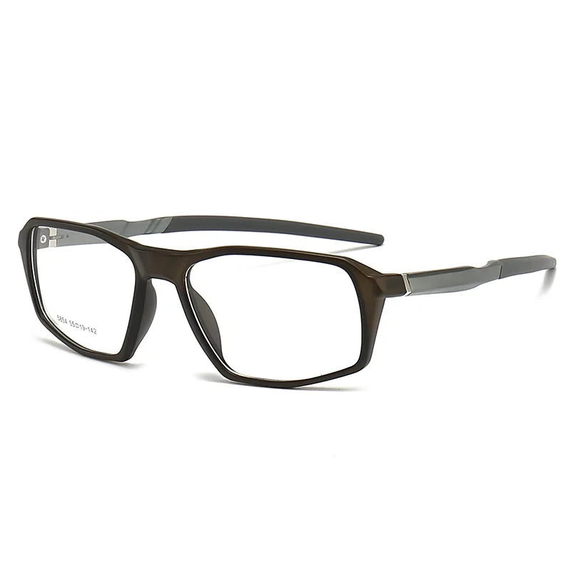 Yimaruili Unisex Full Rim Square Tr 90 Aluminum Sport Eyeglasses 5854