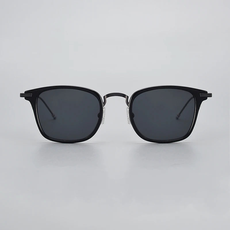 Black Mask Men's Full Rim Square Polarized Alloy Sunglasses X905 Full Rim Black Mask