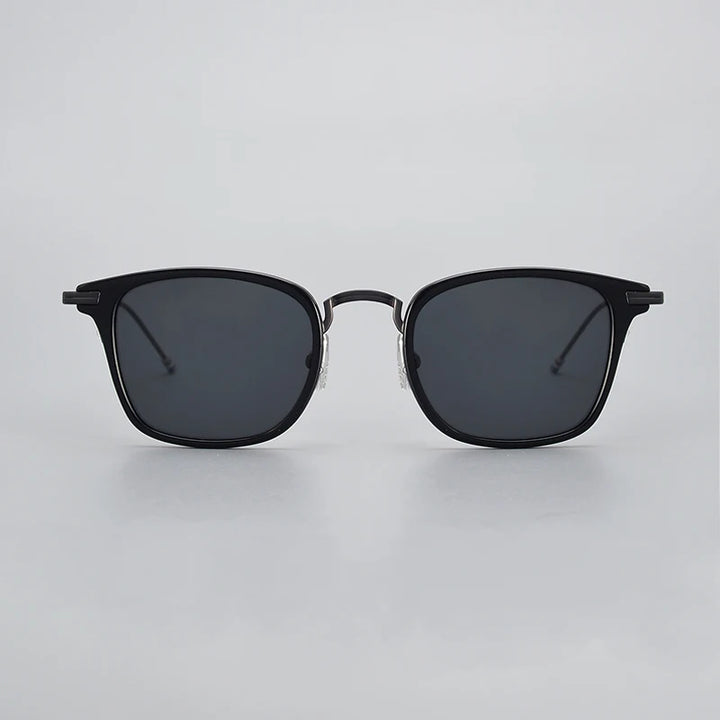 Black Mask Men's Full Rim Square Polarized Alloy Sunglasses X905 Full Rim Black Mask