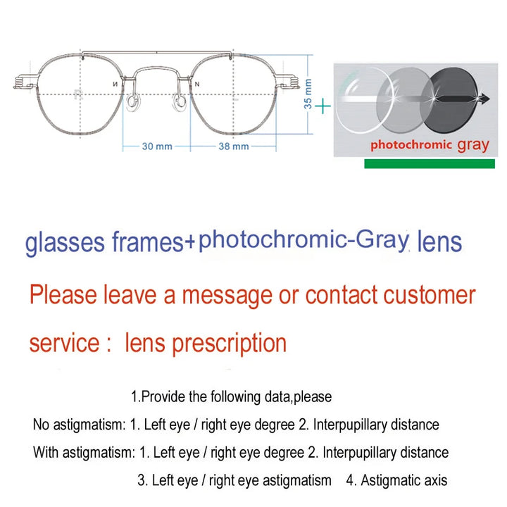 Yujo Unisex Full Rim Round Double Bridge Screwless Steel Eyeglasses 3838 Full Rim Yujo C5 CHINA