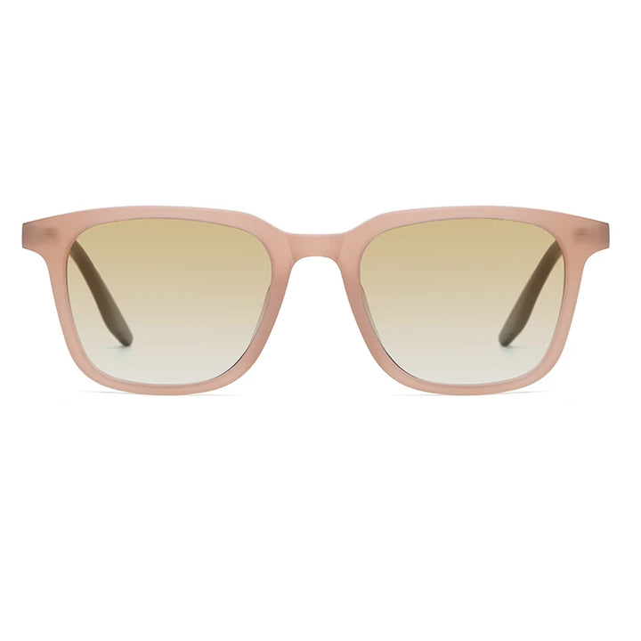 Black Mask Unisex Full Rim Square Acetate Gradient Sunglasses 9020 Full Rim Black Mask Pink-Brown As Shown