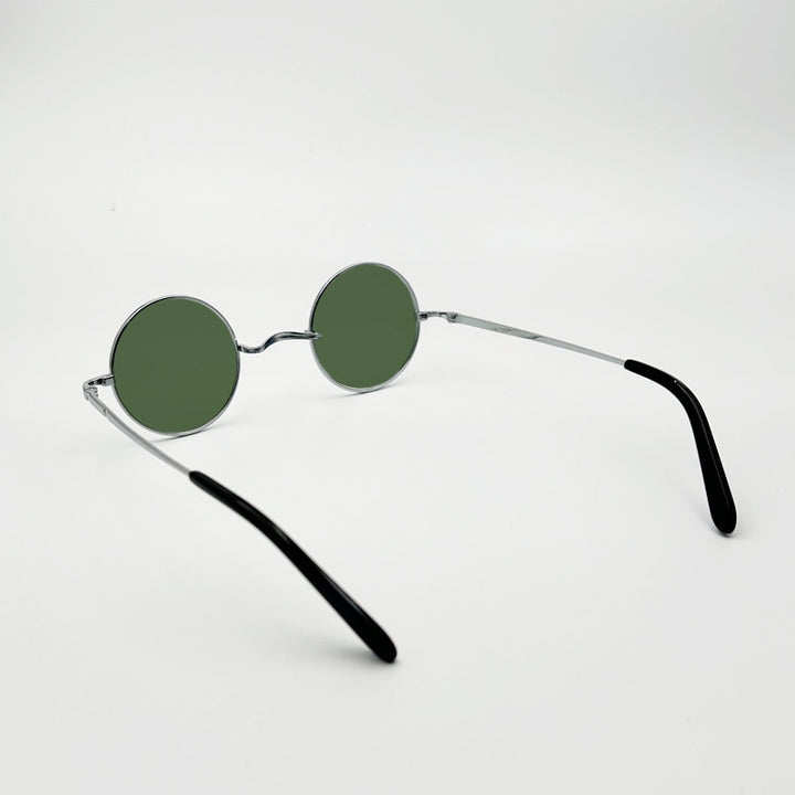 Yujo Unisex Full Rim Small 42mm Round Titanium Polarized Sunglasses Sunglasses Yujo