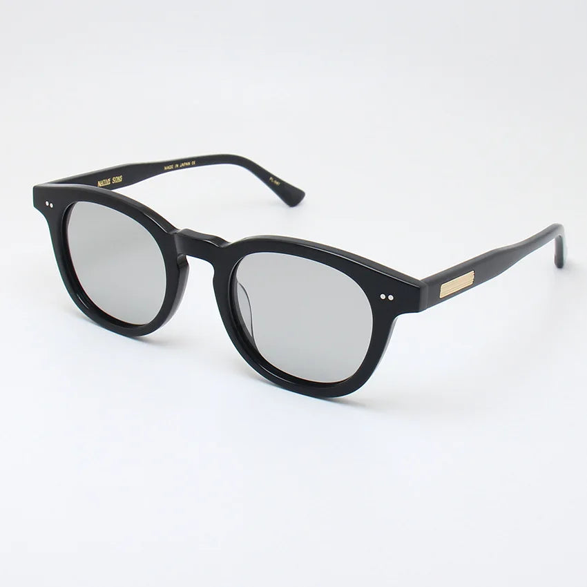 Black Mask Unisex Full Rim Square Acetate Polarized Sunglasses 4946 Sunglasses Black Mask Black-Light Gray As Shown
