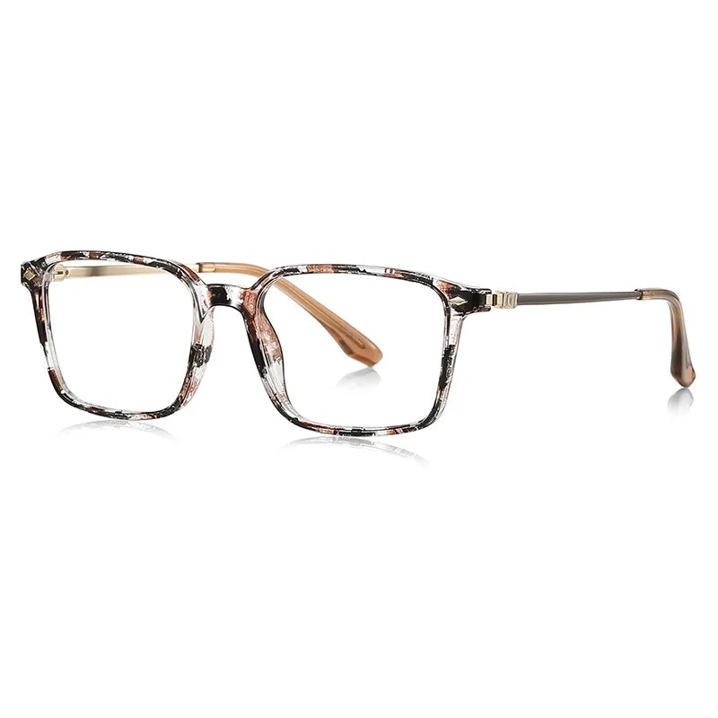 CCspace Women's Full Rim Square Tr 90 Titanium Reading Glasses 802567