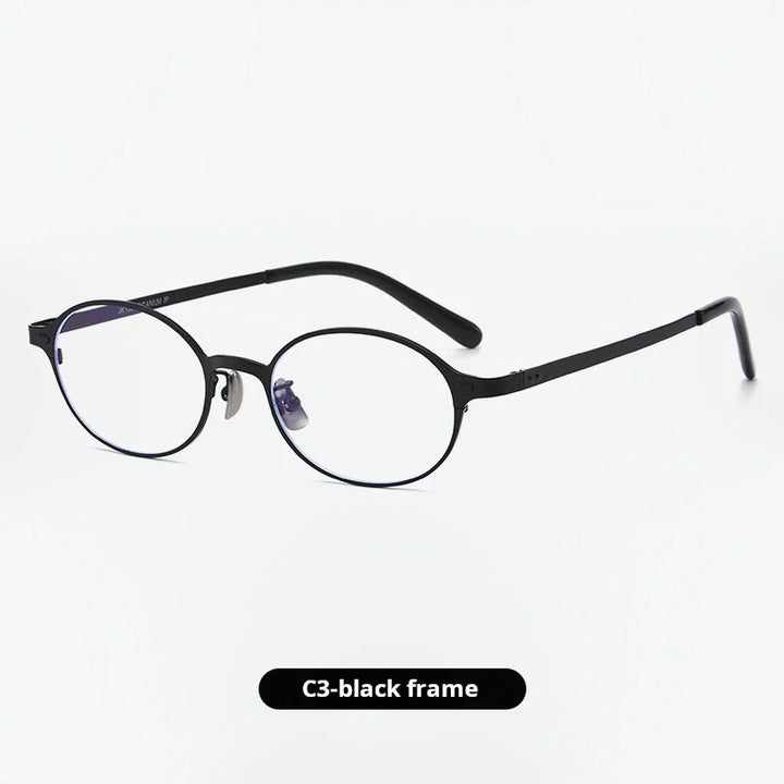 Momoja Unisex Full Rim Oval Round Titanium Alloy Eyeglasses 272477