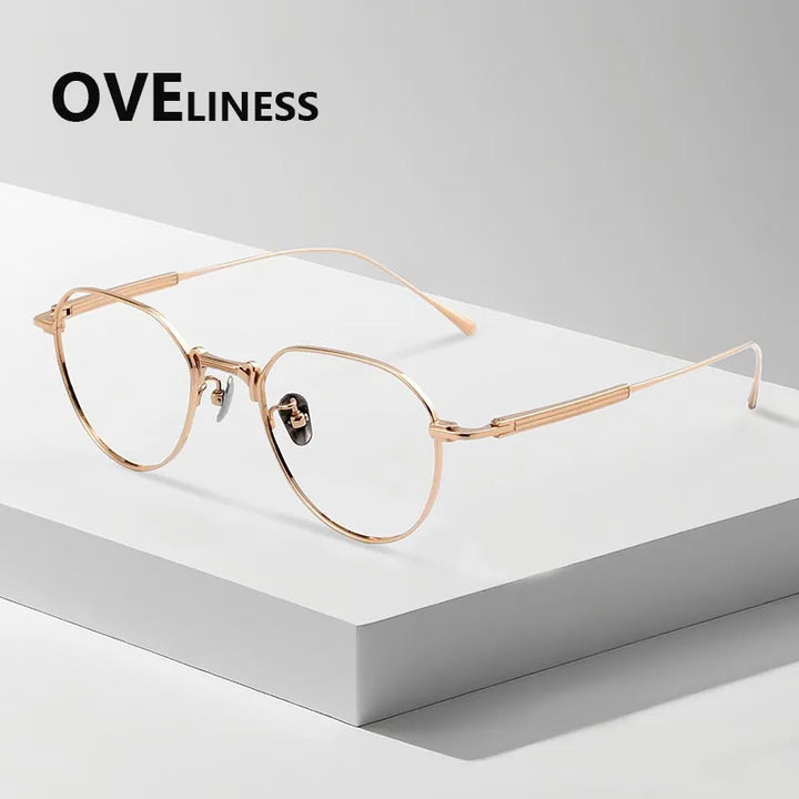 Oveliness Women's Full Rim Flat Top Oval Titanium Eyeglasses 927101