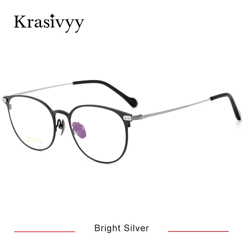 Krasivyy Unisex Full Rim Oval Round Titanium Eyeglasses 315010