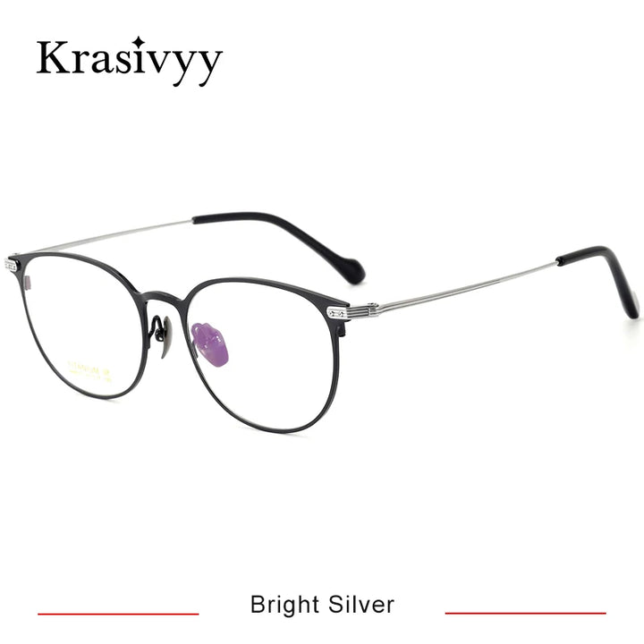 Krasivyy Unisex Full Rim Oval Round Titanium Eyeglasses 315010