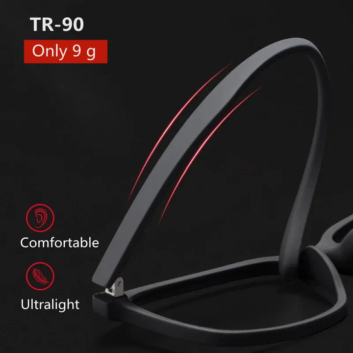 Kocolior Unisex Full Rim Square Tr 90 Hyperopic Reading Glasses 98007 Reading Glasses Kocolior
