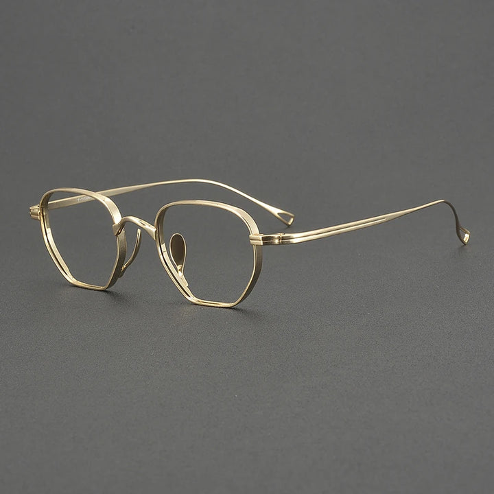 Muzz Unisex Full Rim Oval Polygon Titanium Eyeglasses 79919