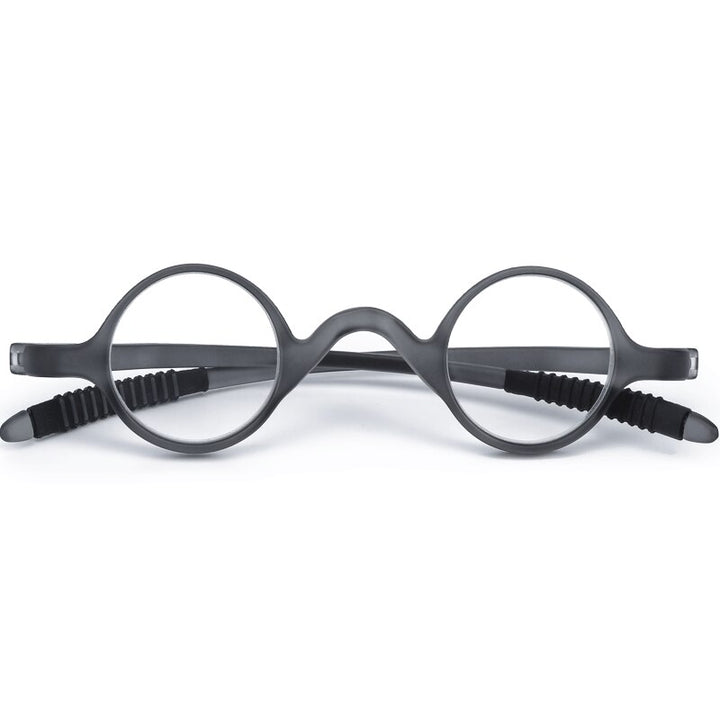 CCspace Unisex Full Rim Round Tr 90 Titanium Reading Glasses 56206 Reading Glasses CCspace 100 Gray