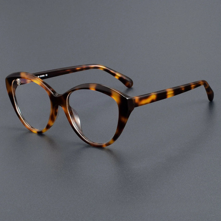 Hewei Unisex Full Rim Oval Cat Eye Acetate Eyeglasses 83464 Full Rim Hewei C2 CHINA