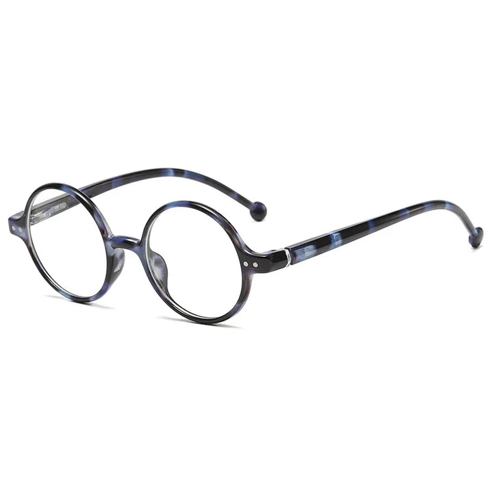 Kocolior Unisex Full Rim Round Acetate Hyperopic Reading Glasses 5067 Reading Glasses Kocolior Blue 0 