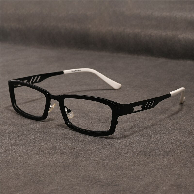 Cubojue Unisex Full Rim Rectangle Alloy Myopic Reading Glasses 2108m Reading Glasses Cubojue