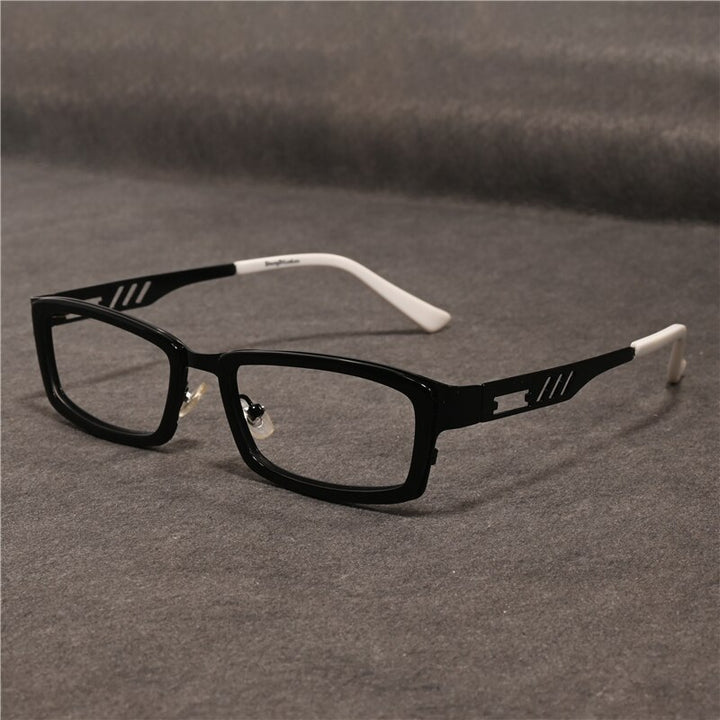 Cubojue Unisex Full Rim Rectangle Alloy Myopic Reading Glasses 2108m Reading Glasses Cubojue