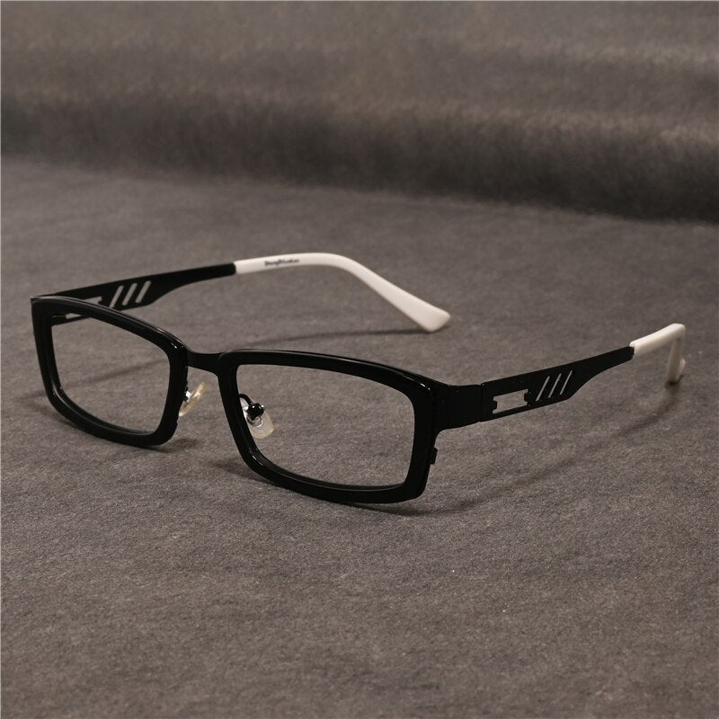 Cubojue Unisex Full Rim Rectangle Alloy Myopic Reading Glasses 2108m Reading Glasses Cubojue   