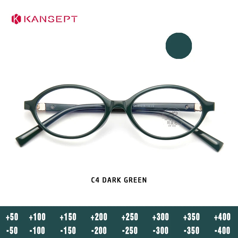 Kansept Women's Full Rim Oval Acetate Reading Glasses 75691 Reading Glasses Kansept TB5691-C4 0