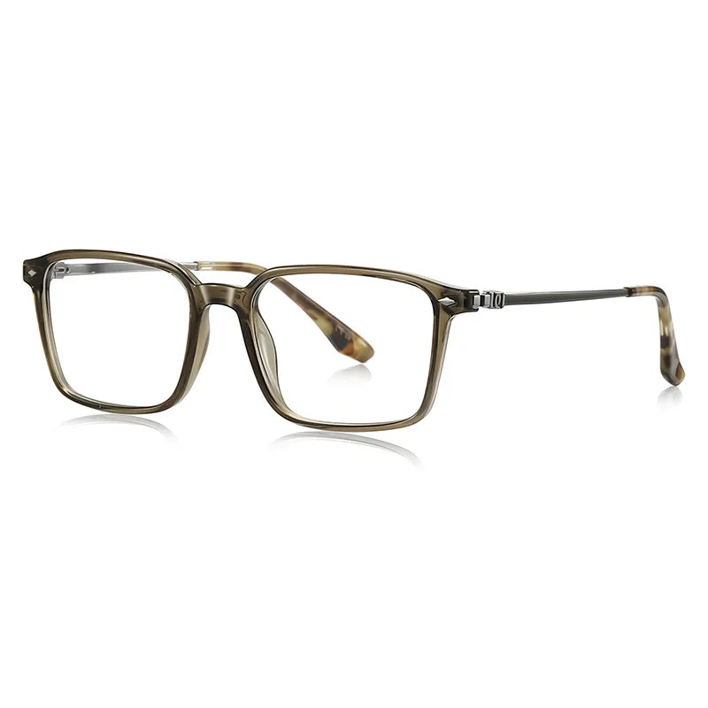 CCspace Women's Full Rim Square Tr 90 Titanium Reading Glasses 802567