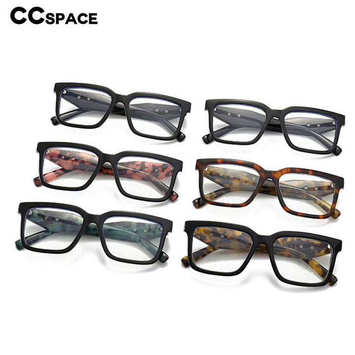 CCspace Unisex Full Rim Square Tr 90 Eyeglasses 56311 Full Rim CCspace