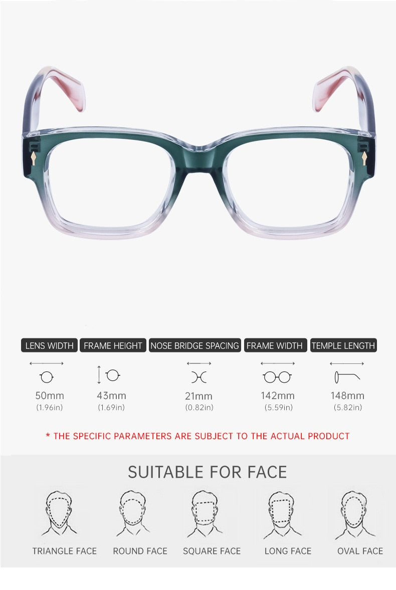 CCspace Unisex Full Rim Square Tr 90 Titanium Eyeglasses 56737 Full Rim CCspace