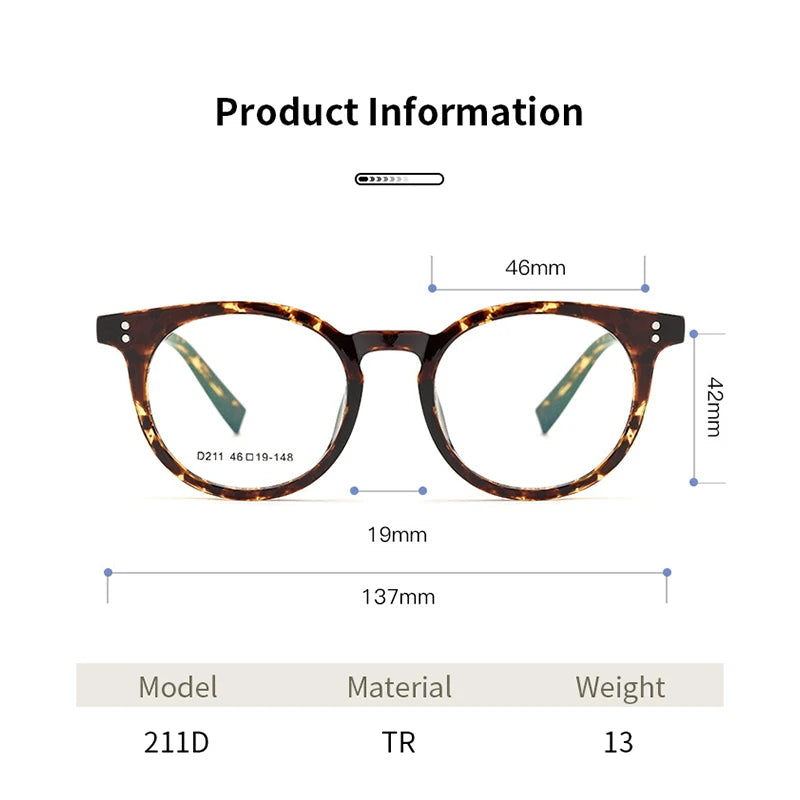 Xbora Women's Full Rim Round Acetate Eyeglasses 21160