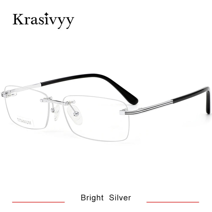 Krasivyy Women's Rimless Square Titanium Eyeglasses 3887360